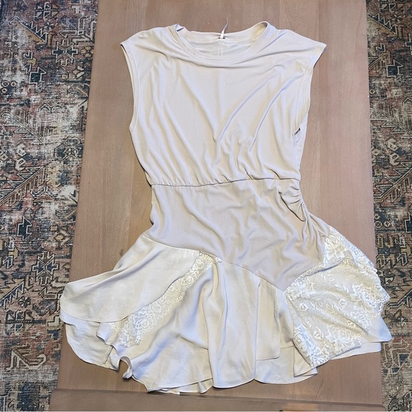 Free People Jazzy Mini Beige Lace Dress - Picture 6 of 15